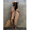imageBsubseach Stylish Tie Dye Open Front Long Kimono Swimsuit Cover Up for Women Swimwear Cover UpsBeige