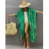 imageBsubseach Stylish Tie Dye Open Front Long Kimono Swimsuit Cover Up for Women Swimwear Cover UpsCgreen