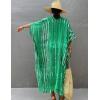 imageBsubseach Stylish Tie Dye Open Front Long Kimono Swimsuit Cover Up for Women Swimwear Cover UpsCgreen