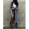 imageBsubseach Stylish Tie Dye Open Front Long Kimono Swimsuit Cover Up for Women Swimwear Cover UpsCgrey