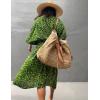 imageBsubseach Stylish Tie Dye Open Front Long Kimono Swimsuit Cover Up for Women Swimwear Cover UpsCleopard Green