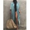 imageBsubseach Stylish Tie Dye Open Front Long Kimono Swimsuit Cover Up for Women Swimwear Cover UpsClight Blue