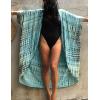 imageBsubseach Stylish Tie Dye Open Front Long Kimono Swimsuit Cover Up for Women Swimwear Cover UpsClight Blue
