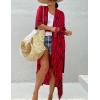 imageBsubseach Stylish Tie Dye Open Front Long Kimono Swimsuit Cover Up for Women Swimwear Cover UpsCred Tie Dye