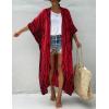 imageBsubseach Stylish Tie Dye Open Front Long Kimono Swimsuit Cover Up for Women Swimwear Cover UpsCred Tie Dye