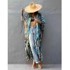 imageBsubseach Stylish Tie Dye Open Front Long Kimono Swimsuit Cover Up for Women Swimwear Cover UpsCsky Blue