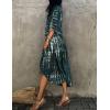 imageBsubseach Stylish Tie Dye Open Front Long Kimono Swimsuit Cover Up for Women Swimwear Cover UpsDark Green