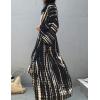 imageBsubseach Stylish Tie Dye Open Front Long Kimono Swimsuit Cover Up for Women Swimwear Cover UpsGblack