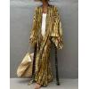 imageBsubseach Stylish Tie Dye Open Front Long Kimono Swimsuit Cover Up for Women Swimwear Cover UpsGblack Yellow