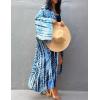 imageBsubseach Stylish Tie Dye Open Front Long Kimono Swimsuit Cover Up for Women Swimwear Cover UpsGblue