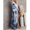 imageBsubseach Stylish Tie Dye Open Front Long Kimono Swimsuit Cover Up for Women Swimwear Cover UpsGblue Tie Dye