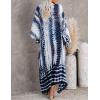 imageBsubseach Stylish Tie Dye Open Front Long Kimono Swimsuit Cover Up for Women Swimwear Cover UpsGblue Tie Dye