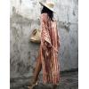 imageBsubseach Stylish Tie Dye Open Front Long Kimono Swimsuit Cover Up for Women Swimwear Cover UpsGrust Red