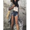 imageBsubseach Stylish Tie Dye Open Front Long Kimono Swimsuit Cover Up for Women Swimwear Cover UpsHblack