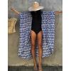 imageBsubseach Stylish Tie Dye Open Front Long Kimono Swimsuit Cover Up for Women Swimwear Cover UpsHroyal Blue
