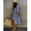 imageBsubseach Stylish Tie Dye Open Front Long Kimono Swimsuit Cover Up for Women Swimwear Cover UpsHroyal Blue
