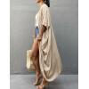 imageBsubseach Stylish Tie Dye Open Front Long Kimono Swimsuit Cover Up for Women Swimwear Cover UpsIapricot