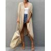 imageBsubseach Stylish Tie Dye Open Front Long Kimono Swimsuit Cover Up for Women Swimwear Cover UpsIapricot