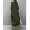 imageBsubseach Stylish Tie Dye Open Front Long Kimono Swimsuit Cover Up for Women Swimwear Cover UpsIarmy Green