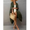 imageBsubseach Stylish Tie Dye Open Front Long Kimono Swimsuit Cover Up for Women Swimwear Cover UpsIarmy Green