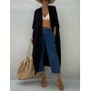 imageBsubseach Stylish Tie Dye Open Front Long Kimono Swimsuit Cover Up for Women Swimwear Cover UpsIblack