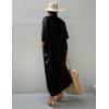 imageBsubseach Stylish Tie Dye Open Front Long Kimono Swimsuit Cover Up for Women Swimwear Cover UpsIblack