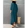 imageBsubseach Stylish Tie Dye Open Front Long Kimono Swimsuit Cover Up for Women Swimwear Cover UpsIpeacock Blue