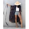 imageBsubseach Stylish Tie Dye Open Front Long Kimono Swimsuit Cover Up for Women Swimwear Cover UpsNavyPale Yellow