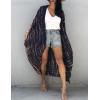 imageBsubseach Stylish Tie Dye Open Front Long Kimono Swimsuit Cover Up for Women Swimwear Cover UpsNavyPale Yellow