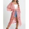 imageBsubseach Women Mesh Cardigan Bikini Beach Kimono Open Front Swimsuit Cover Ups SwimwearEpink