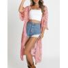 imageBsubseach Women Mesh Cardigan Bikini Beach Kimono Open Front Swimsuit Cover Ups SwimwearEpink