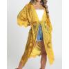 imageBsubseach Women Mesh Cardigan Bikini Beach Kimono Open Front Swimsuit Cover Ups SwimwearYellow