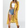 imageBsubseach Women Mesh Cardigan Bikini Beach Kimono Open Front Swimsuit Cover Ups SwimwearYellow