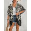 imageBsubseach Womens Kimono Cardigan Open Front Bathing Suit Cover Up Half Sleeve Cardigans Casual Beach TopBlack