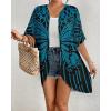 imageBsubseach Womens Kimono Cardigan Open Front Bathing Suit Cover Up Half Sleeve Cardigans Casual Beach TopBlue