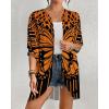 imageBsubseach Womens Kimono Cardigan Open Front Bathing Suit Cover Up Half Sleeve Cardigans Casual Beach TopOrange