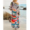imageBsubseach Womens Kimono Swimsuit Cover Up Summer Beach Coverups 2025 Bathing Suit Casual Loose Cardigans for SwimwearEthnic Print