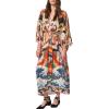 imageBsubseach Womens Kimono Swimsuit Cover Up Summer Beach Coverups 2025 Bathing Suit Casual Loose Cardigans for SwimwearEthnic Print