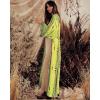 imageBsubseach Womens Kimono Swimsuit Cover Up Summer Beach Coverups 2025 Bathing Suit Casual Loose Cardigans for SwimwearGreen Geometric