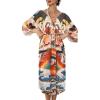 imageBsubseach Womens Kimono Swimsuit Cover Up Summer Beach Coverups 2025 Bathing Suit Casual Loose Cardigans for SwimwearEthnic Print