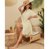 imageBsubseach 2025 Cotton Beach Cover Up for Women  Long Button Down Swimsuit Coverup Bathing Suit Shirt Dress Vacation Outfits1apricot