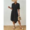 imageBsubseach 2025 Cotton Beach Cover Up for Women  Long Button Down Swimsuit Coverup Bathing Suit Shirt Dress Vacation Outfits1black