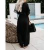 imageBsubseach Beach Coverup Women Bathing Suit Tie Front Long Coverups Lace Kimonos Sexy Swimsuit Resort Wear Vacation EssentialsIblack