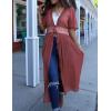 imageBsubseach Beach Coverup Women Bathing Suit Tie Front Long Coverups Lace Kimonos Sexy Swimsuit Resort Wear Vacation EssentialsIrust Red
