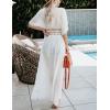 imageBsubseach Beach Coverup Women Bathing Suit Tie Front Long Coverups Lace Kimonos Sexy Swimsuit Resort Wear Vacation EssentialsIwhite