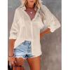 imageBsubseach Button Down Swim Cover Up Shirt Sexy Long Sleeve Beach Blouse Bathing Suit Cover Ups for WomenApricot