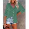 imageBsubseach Button Down Swim Cover Up Shirt Sexy Long Sleeve Beach Blouse Bathing Suit Cover Ups for WomenLight Green