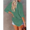 imageBsubseach Button Down Swim Cover Up Shirt Sexy Long Sleeve Beach Blouse Bathing Suit Cover Ups for WomenLight Green