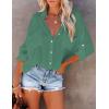 imageBsubseach Button Down Swim Cover Up Shirt Sexy Long Sleeve Beach Blouse Bathing Suit Cover Ups for WomenLight Green