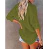imageBsubseach Button Down Swim Cover Up Shirt Sexy Long Sleeve Beach Blouse Bathing Suit Cover Ups for WomenOlive Green